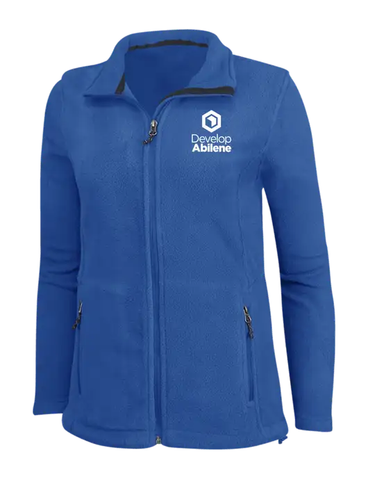 Womens Dark Royal Fleece Jacket w/Develop Abilene Logo