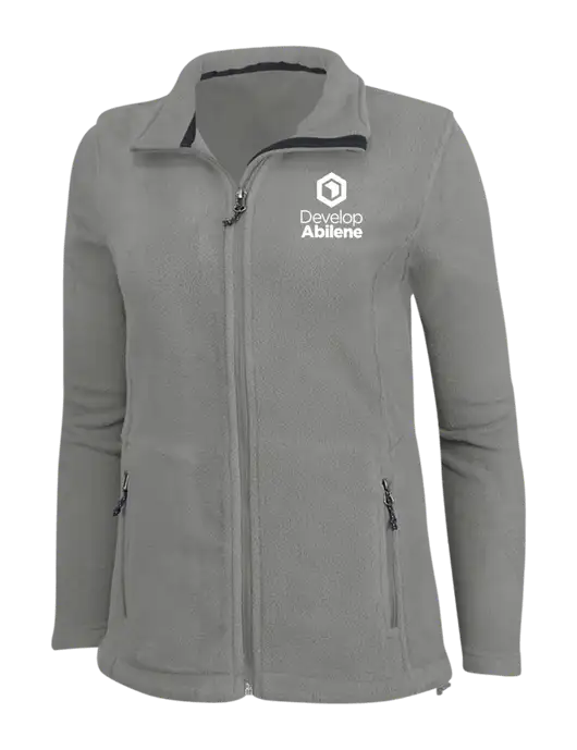 Womens Medium Grey Fleece Jacket w/Develop Abilene Logo