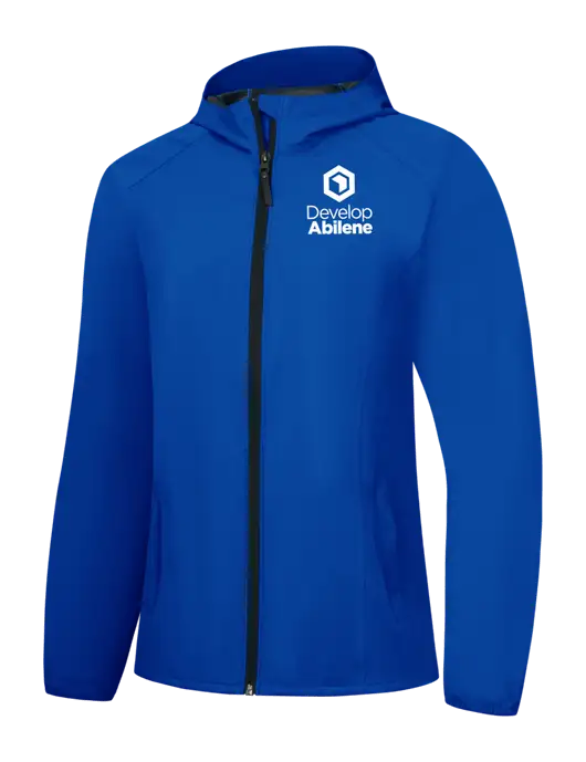 Womens Royal Essential Rain Jacket w/Develop Abilene Logo